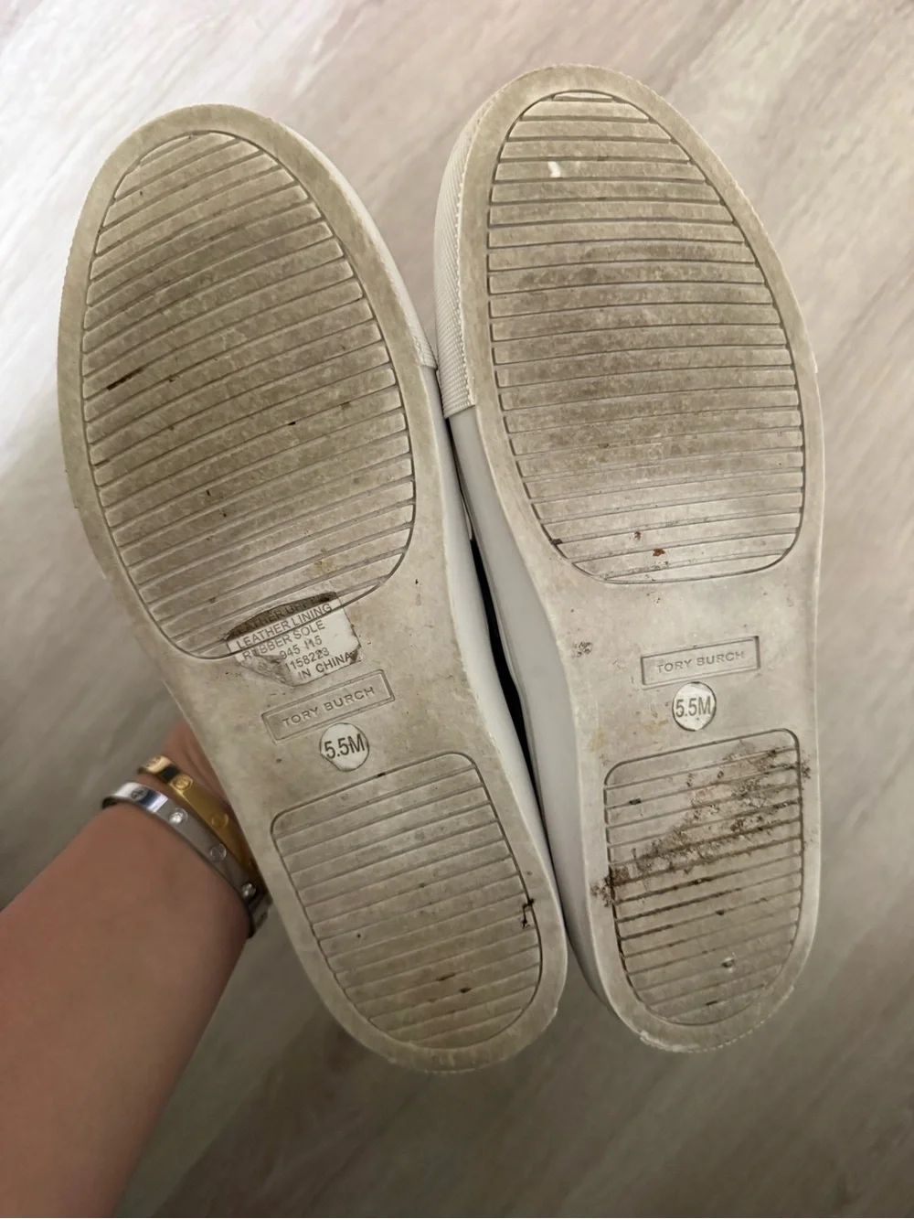 Tory Burch Navy Laser-Cut Slip-On Sneakers with White Sole